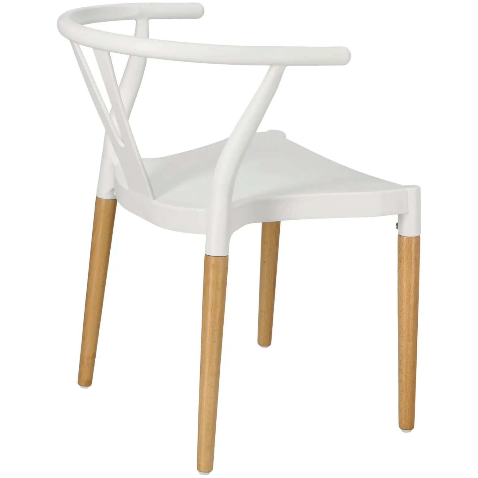 KRZESŁO Z TWORZYWA I DREWNA Wicker PP Simplet ins. WISHBONE