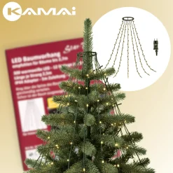 Kurtyna Świetlna Lampki Na Choinkę 160 lampek LED 8 Pasm