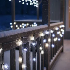 Kurtyna świetlna zewnętrzna PRO 500 Led lampki sople 25m pilot, zimny biały
