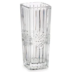 Kwadratowy wazon z kryształowym wzorem, 15 cm