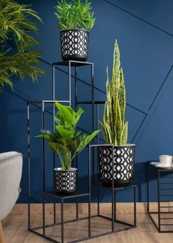 Kwietnik metalowy KASKADA na 6 kwiatów 110 cm LOFT