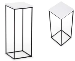 Kwietnik stojący 60 cm BasicLoft biały