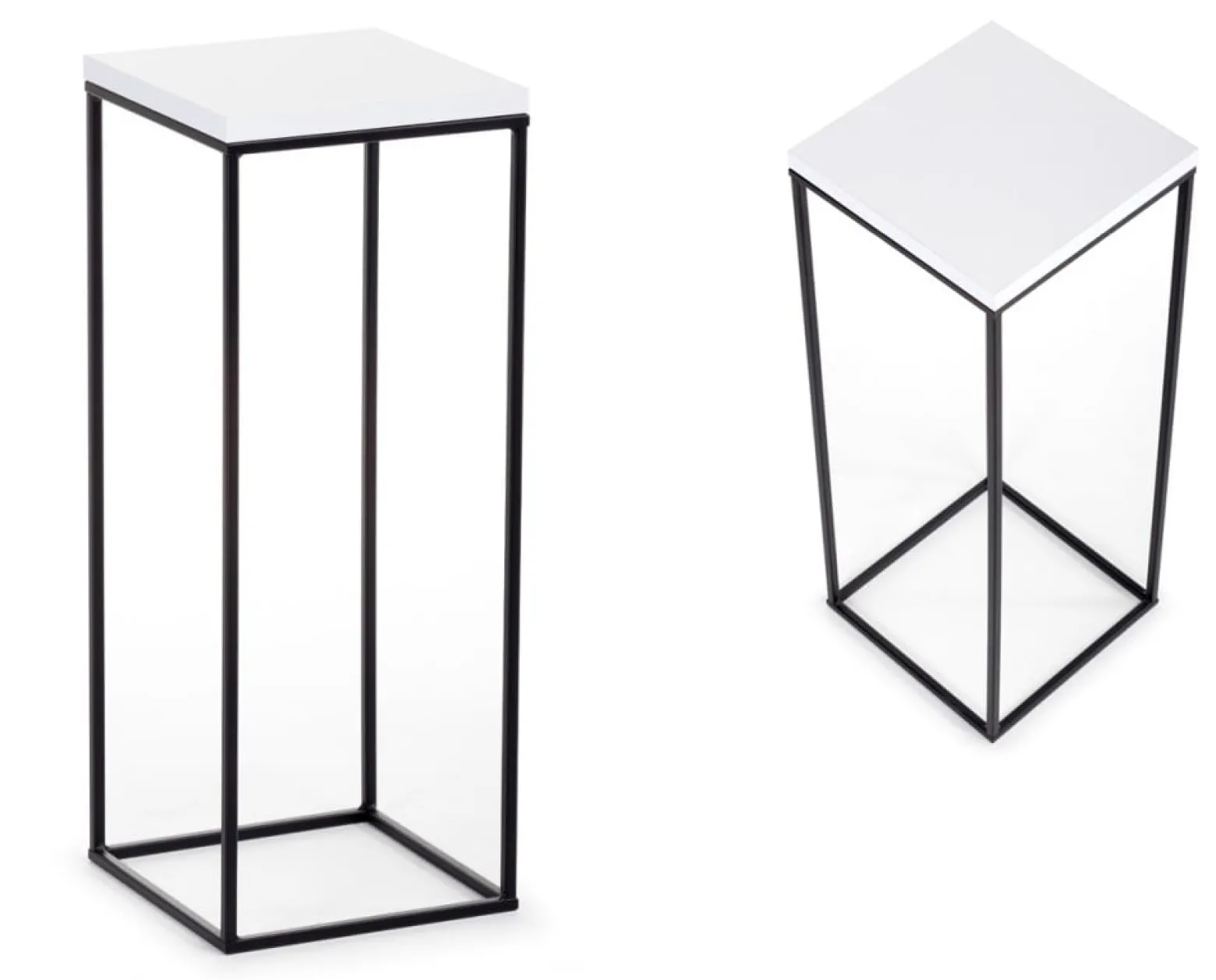 Kwietnik stojący 60 cm BasicLoft biały