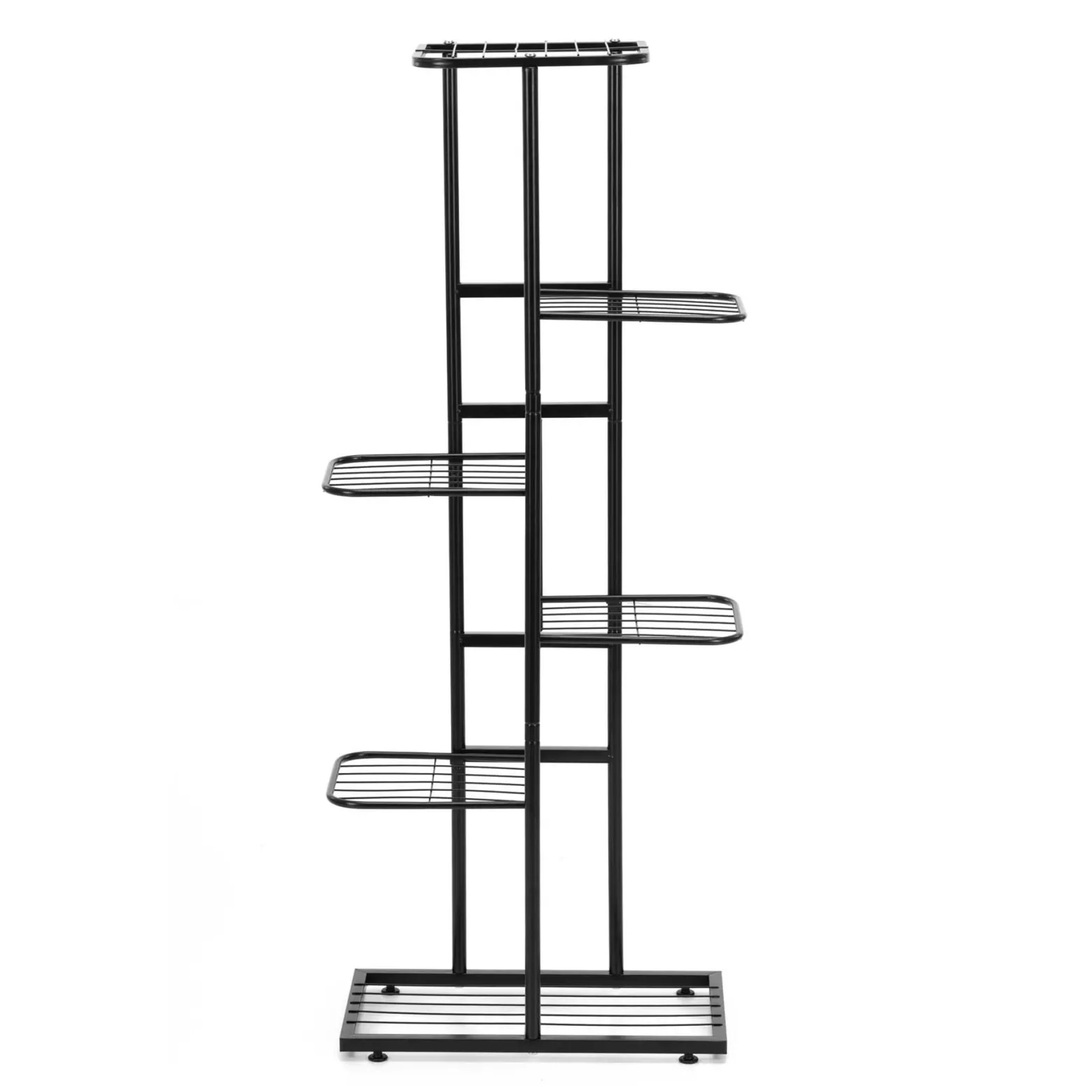 Kwietnik metalowy, pionowy z 6 półkami loftowy stojak na rośliny 106 cm