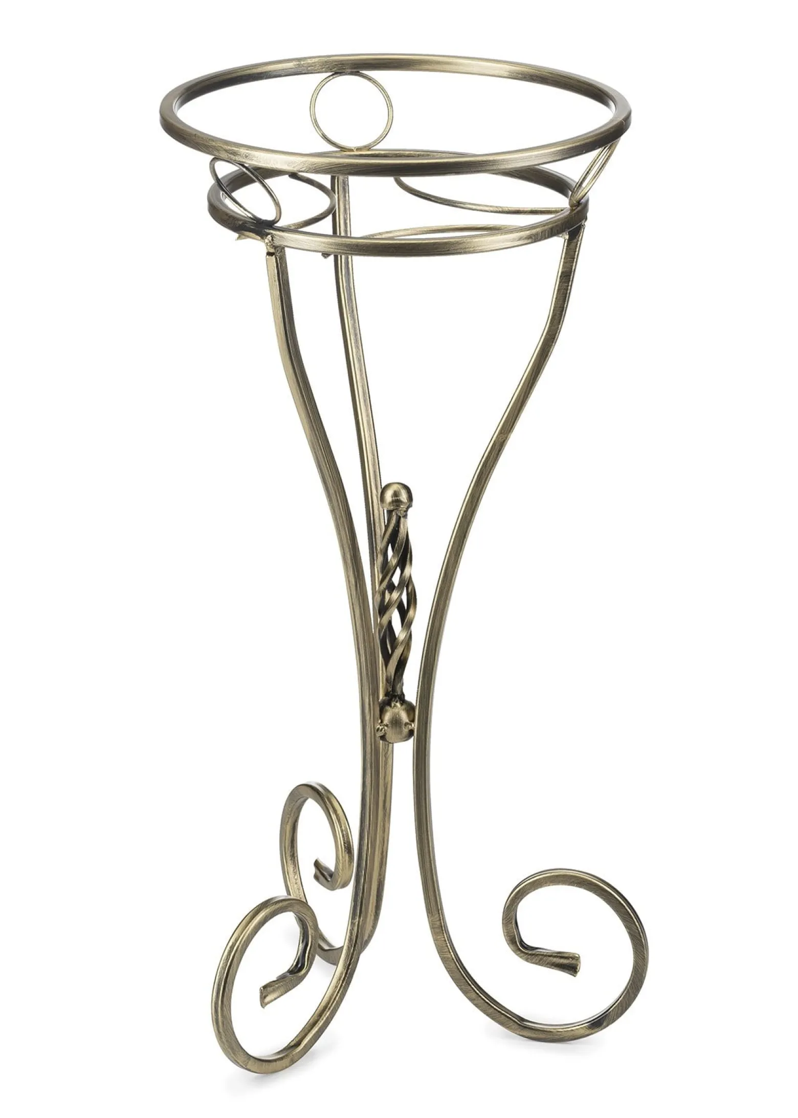 Kwietnik metalowy Shane złoty 28x60 cm Dekoracja salonu