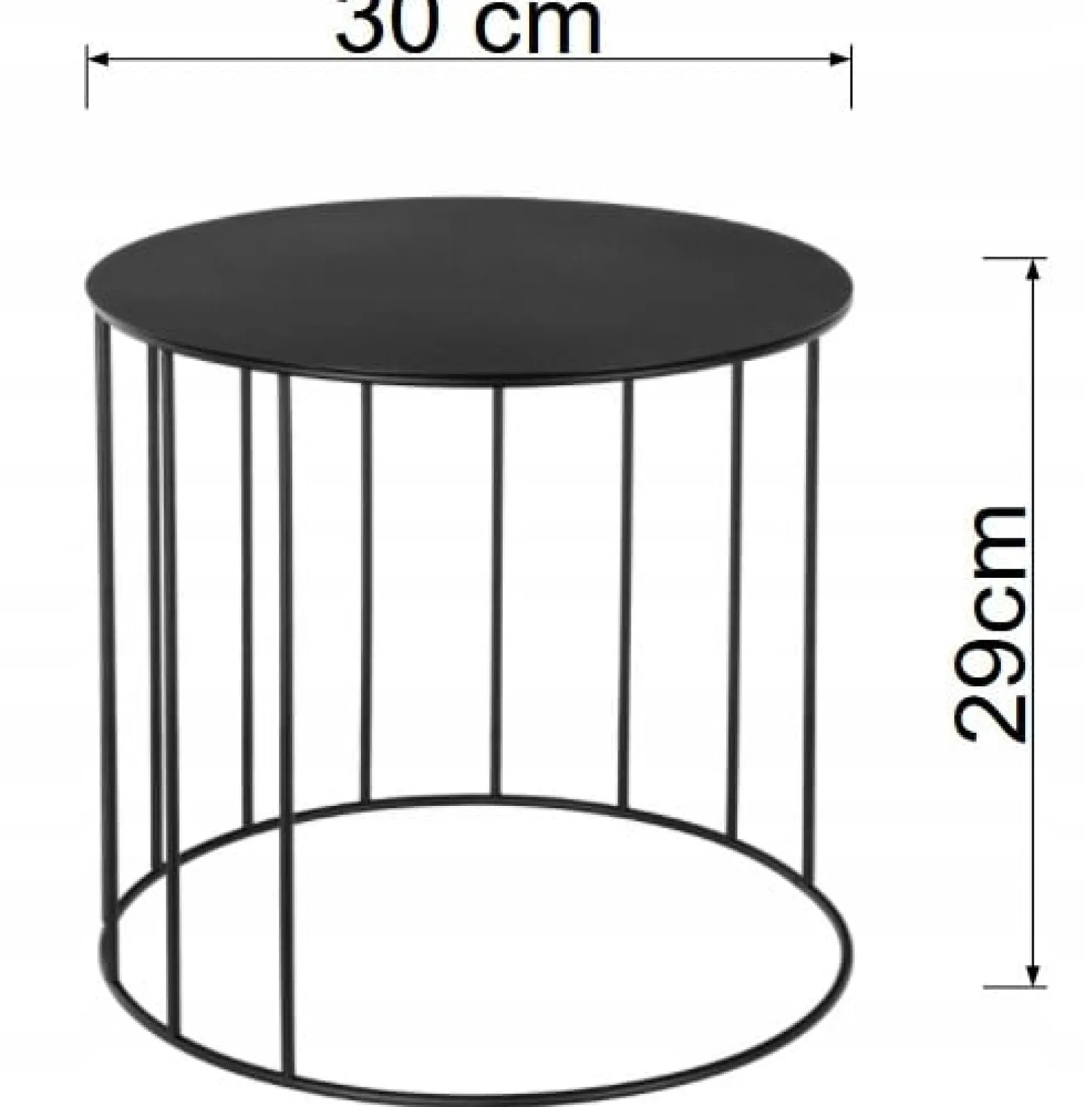 Kwietnik metalowy stojący loft 29 cm druciany stolik
