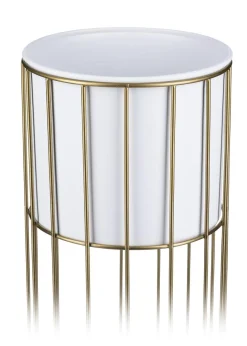 Kwietnik nowoczesny 55 cm złoto biały GLAM