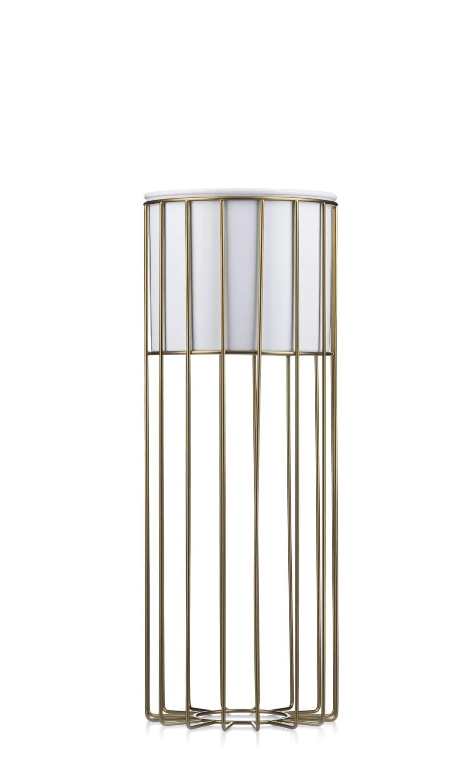 Kwietnik nowoczesny 55 cm złoto biały GLAM