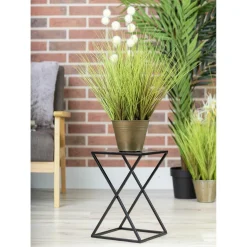 Kwietnik nowoczesny stojący 40 cm czarny