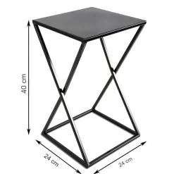 Kwietnik nowoczesny stojący 40 cm czarny