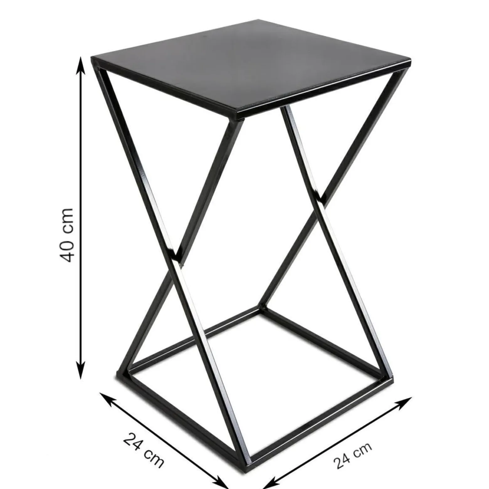 Kwietnik nowoczesny stojący 40 cm czarny
