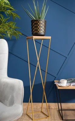 Kwietnik stojak 100 cm złoty metal GLAMOUR