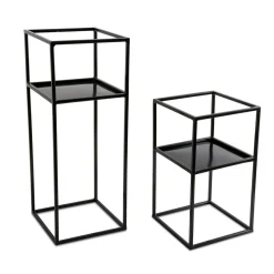 Kwietnik stojak na kwiaty z półką 40 cm LOFT