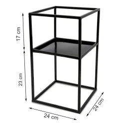Kwietnik stojak na kwiaty z półką 40 cm LOFT