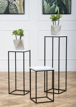 Kwietnik stojący 60 cm BasicLoft biały