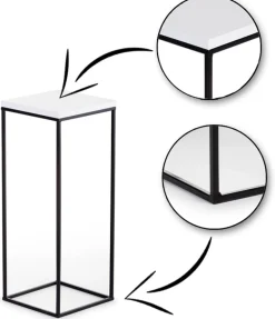 Kwietnik stojący 60 cm BasicLoft biały