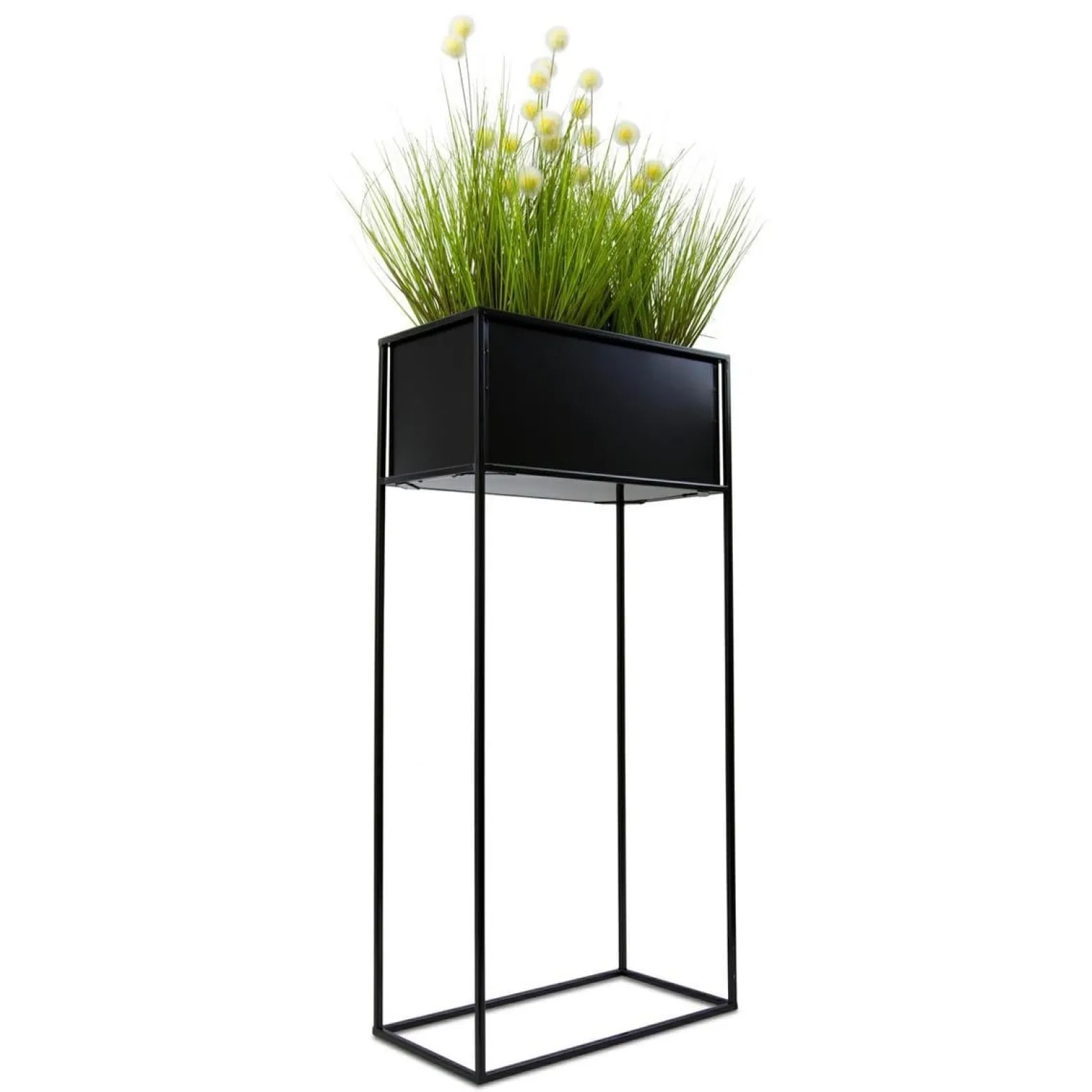 Kwietnik stojący skrzynia czarny 90 cm LOFT