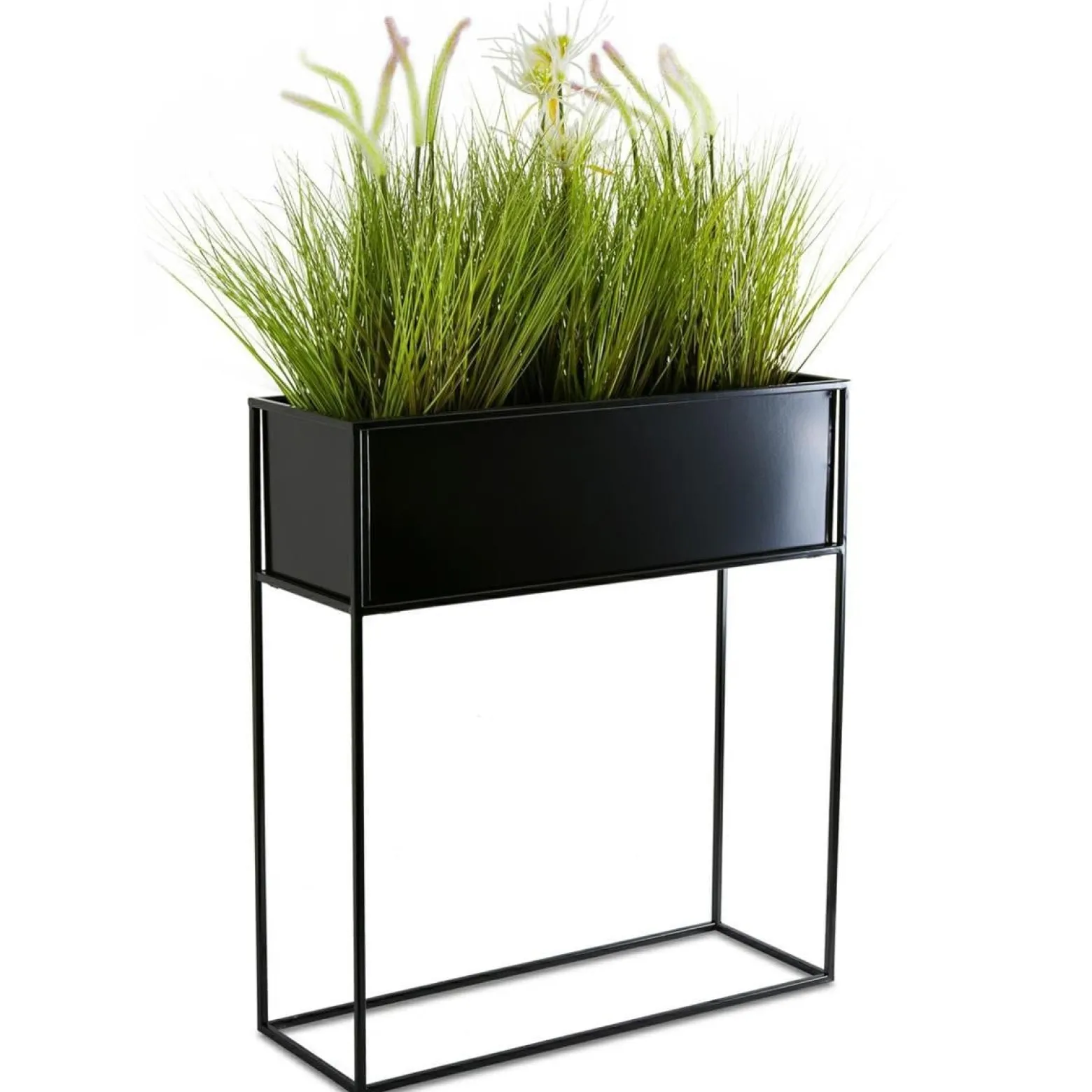Kwietnik stojący skrzynia czarna 70 cm LOFT