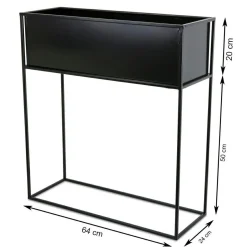 Kwietnik stojący skrzynia czarna 70 cm LOFT