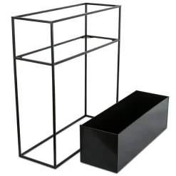 Kwietnik stojący skrzynia czarna 70 cm LOFT