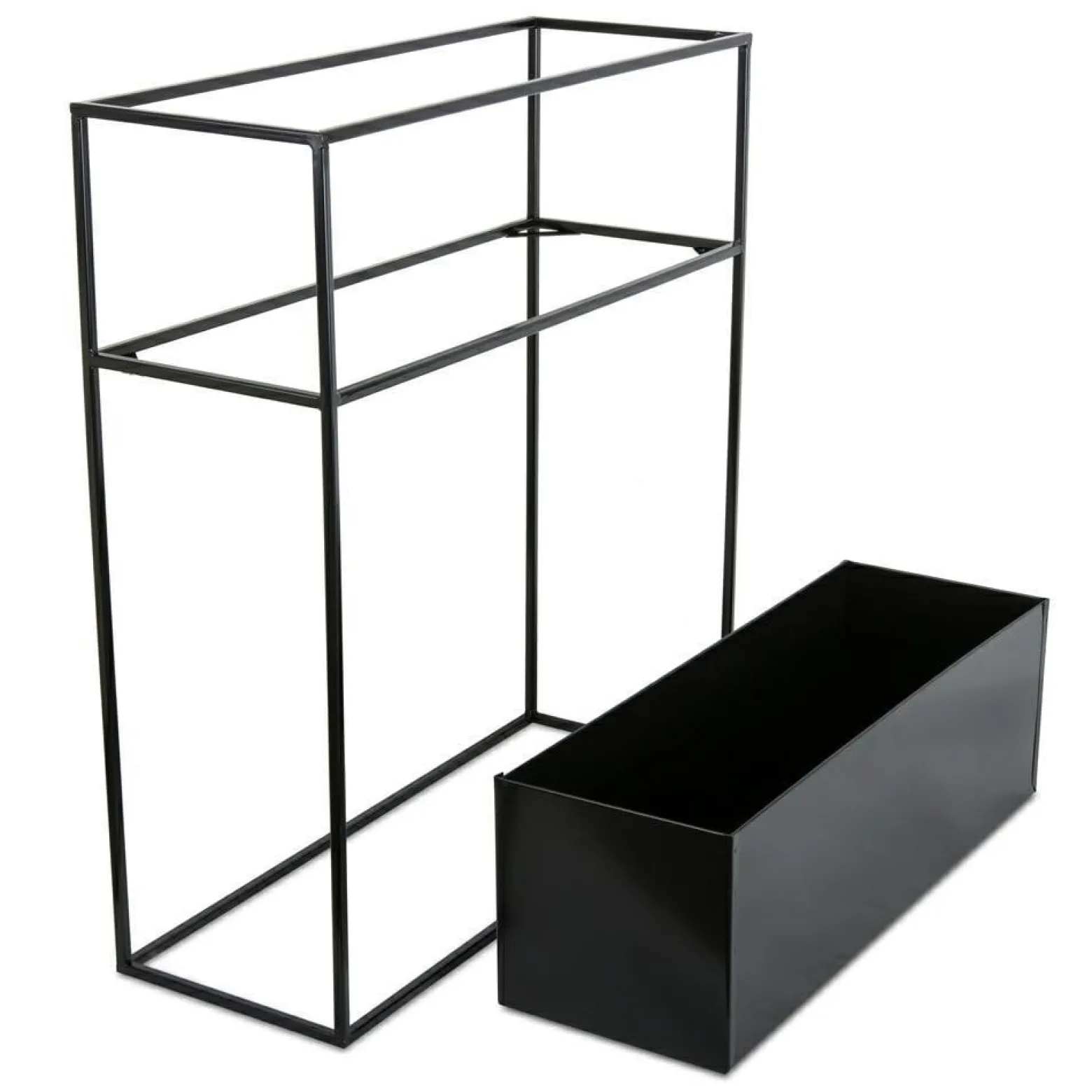 Kwietnik stojący skrzynia czarna 70 cm LOFT