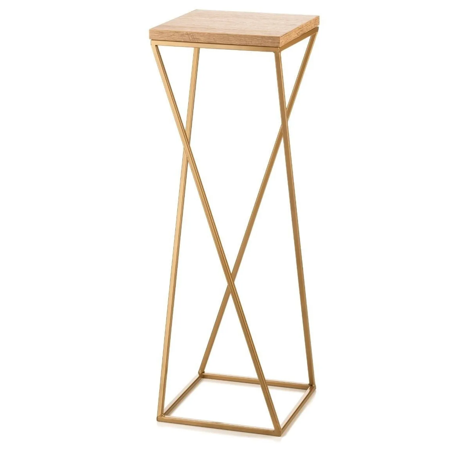 Kwietnik stojący złoty na kwiaty 70 cm metal GLAMOUR