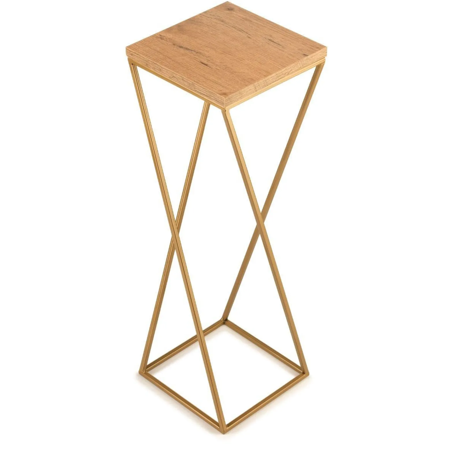 Kwietnik stojący złoty na kwiaty 70 cm metal GLAMOUR