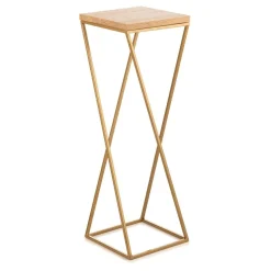 Kwietnik stojący złoty na kwiaty 70 cm metal GLAMOUR