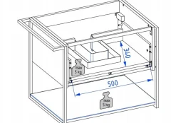 Lakierowana Szafka pod Umywalkę LOV 60 cm Zielona Wisząca Szuflada Wieszak