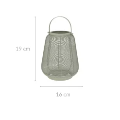 Lampion metalowy z uchwytem, 16 x 19 cm