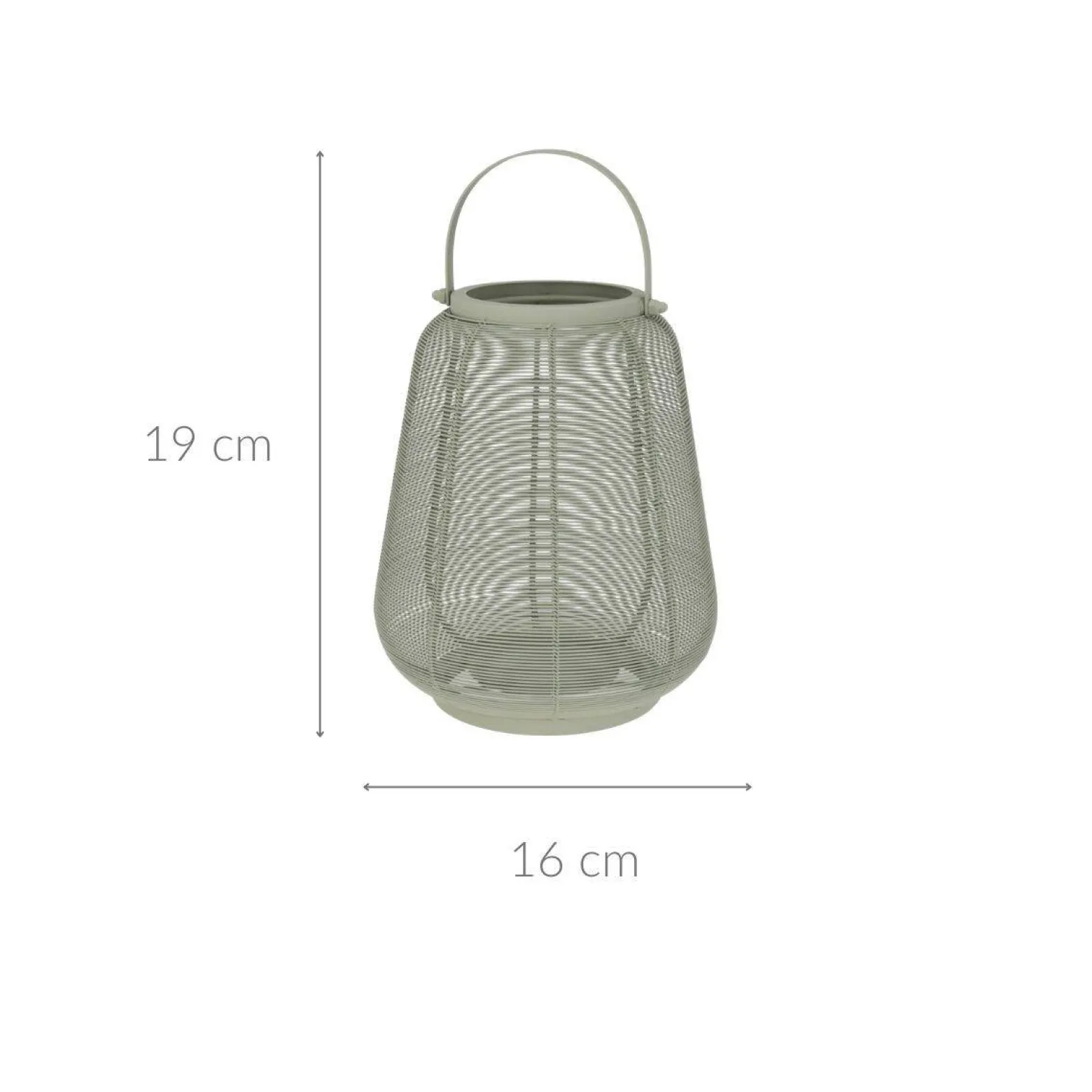 Lampion metalowy z uchwytem, 16 x 19 cm