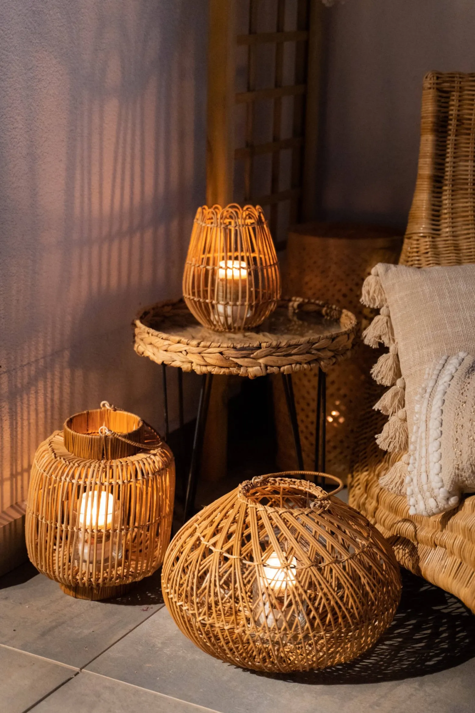 Lampion rattanowy LATERNA-I 38 cm