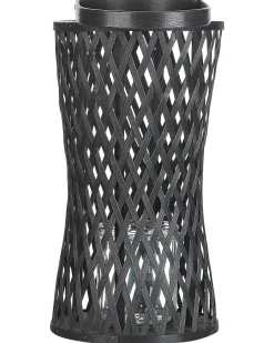 Lampion świecznik bambusowy czarny 38 cm