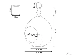 Lampion świecznik metal orient 33 cm złoty