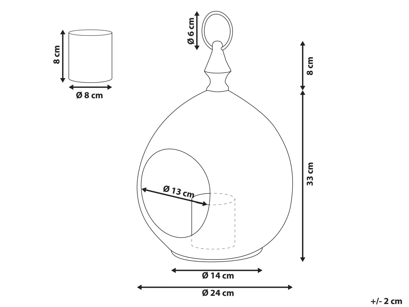 Lampion świecznik metal orient 33 cm złoty