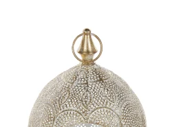 Lampion świecznik metal orient 33 cm złoty