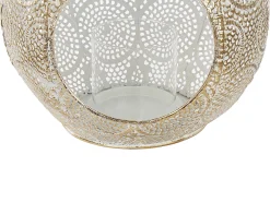 Lampion świecznik metal orient 33 cm złoty