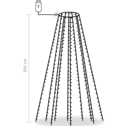 Lampka choinkowa Biały 300 cm PVC vidaXL