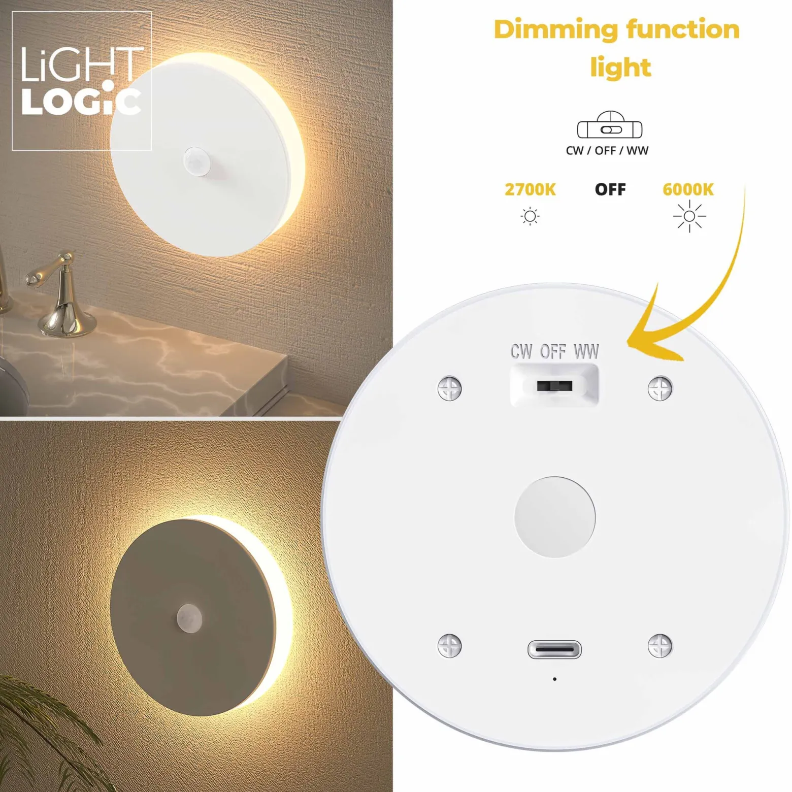 Lampka podszafkowa LED LL NAROK NL O-W LightLogic 66787 z czujnikiem ruchu