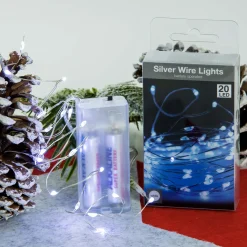 Lampki Girlanda 20 Led Zimna Biel Na Baterie