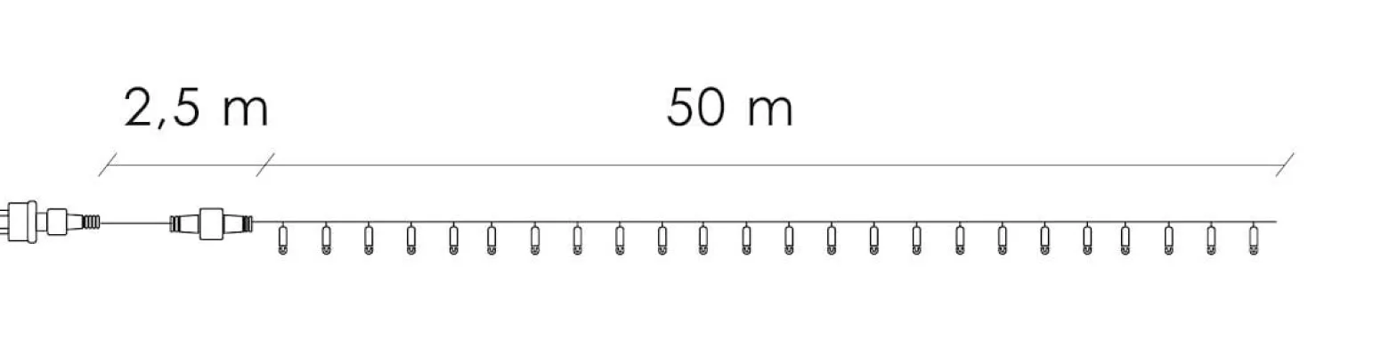 Lampki choinkowe 1000 LED 50 m multikolor zewnętrzne