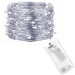 Lampki choinkowe 10 led na baterie druciki mikro biały zimny