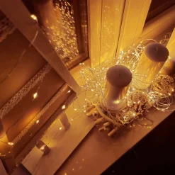 Lampki choinkowe 10 Led na baterie ciepły biały