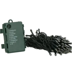 Lampki choinkowe 50 Led na baterie zimny biały programator