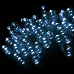 Lampki choinkowe 50 Led na baterie zimny biały programator