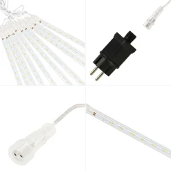 Lampki choinkowe 480 Led sople, meteory zew. niebieskie