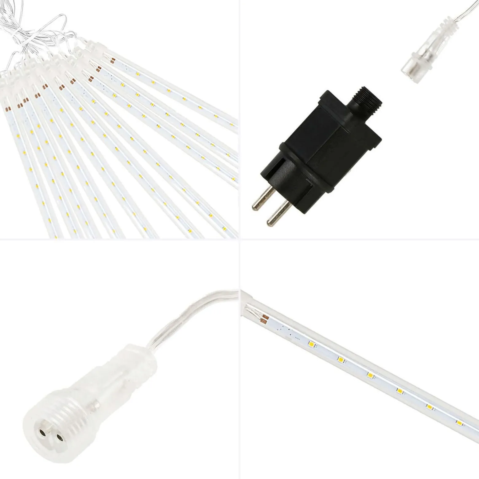 Lampki choinkowe 480 Led sople, meteory zew. niebieskie
