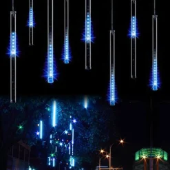 Lampki choinkowe 480 Led sople, meteory zew. niebieskie