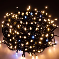Lampki choinkowe 27,5 m biały ciepły + flash 500 LED IP44