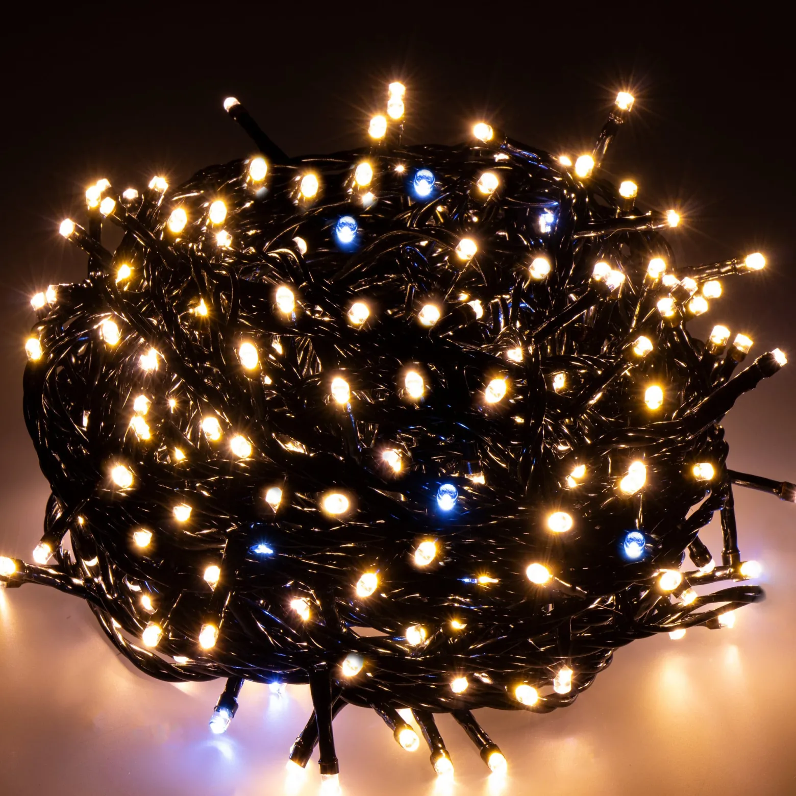 Lampki choinkowe 27,5 m biały ciepły + flash 500 LED IP44